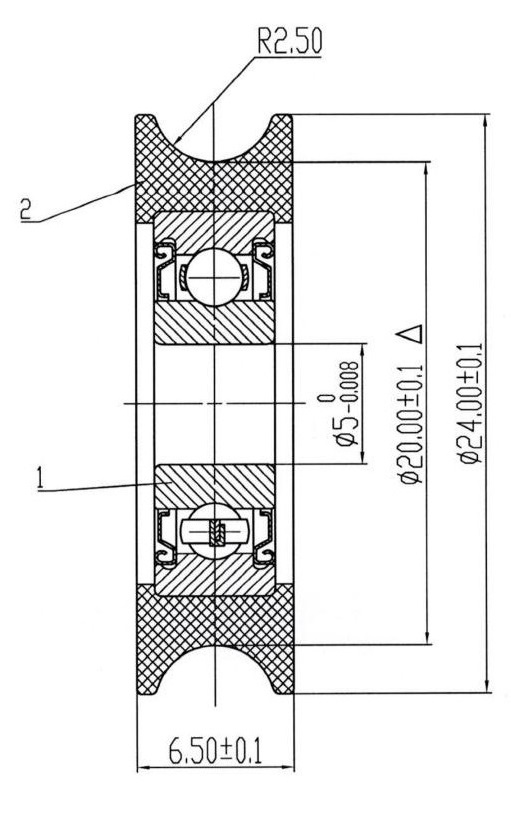 U Slot Groove  Guide Roller Slide Bearing